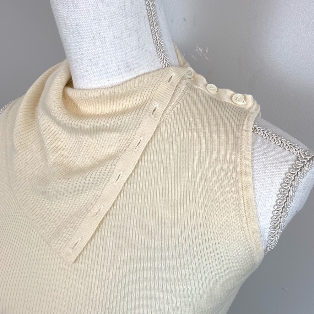 Theory Cream Button Shoulder Turtleneck - image 4